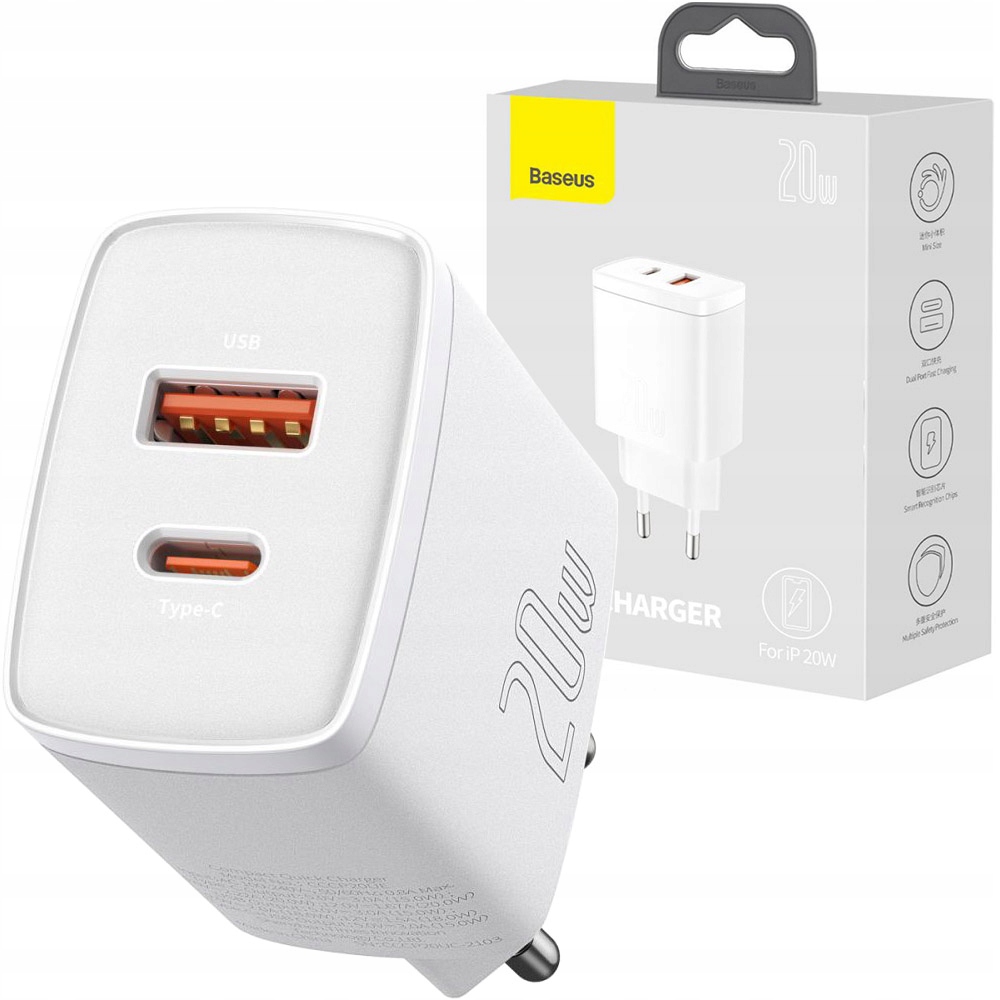 Baseus CCXJ-B02 univerzálna nástenná nabíjačka 3000 mA 5 V biela